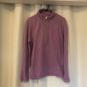 Tommy Bahama half zip lilac purple sweater sweatshirt cotton medium relaxed fit